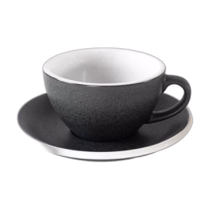 Loveramics Egg - Cappuccino 200ml Cup and Saucer - Anthracite