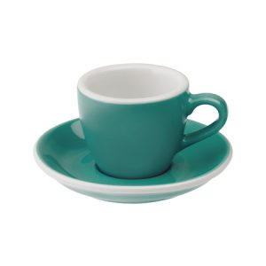 Loveramics Egg espressokuppi ja lautanen teal sinivihreä