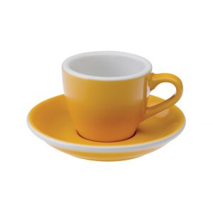 Loveramics Egg keltainen espressokuppi ja lautanen 80 ml