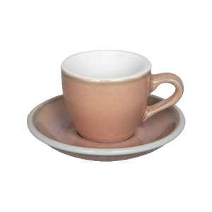 Loveramics Egg espresso-kuppi 80 ml ruusunpunainen Rose lautasineen
