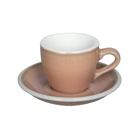 Loveramics Egg espresso-kuppi 80 ml ruusunpunainen Rose lautasineen
