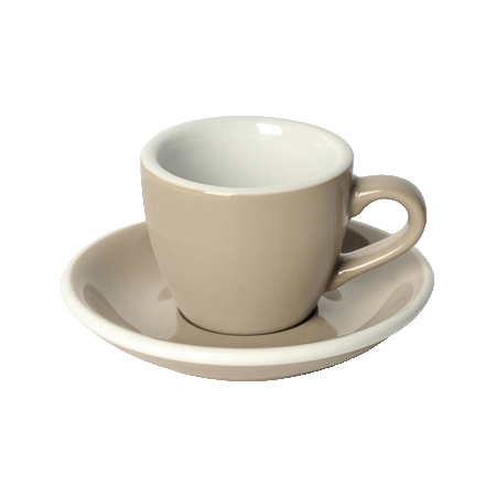 Loveramics Egg espressokuppi ja lautanen taupe 80 ml