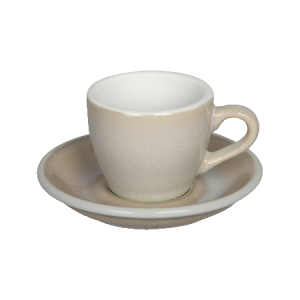 Loveramics Egg ivory espressokuppi ja lautanen 80 ml