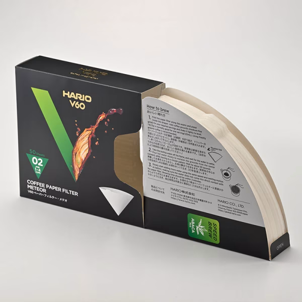 VCF-02-50-MT_web04 Hario V60 Meteor suodatinpaperit 02 50 kpl