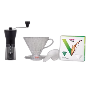 Set: Hario Dripper + Grinder + Filter