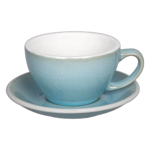 Loveramics Egg - Cafe Latte 300 ml Cup and Saucer - Ice Blue