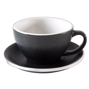 Loveramics Egg - Cafe Latte 300ml Cup and Saucer - Anthracite