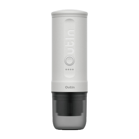 Outin Nano kannettava espressokeitin Pearl White