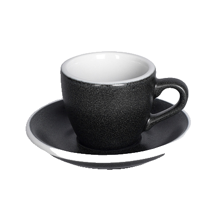 Loveramics Egg antrasiitti espressokuppi ja lautanen 80ml