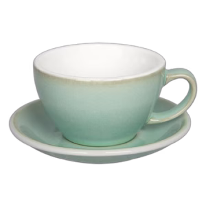 Loveramics Egg - Cafe Latte 300 ml Cup and Saucer - Basil