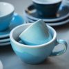 Loveramics Egg - Cafe Latte 300 ml Cup and Saucer - Ice Blue
